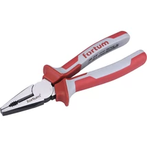 FORTUM kombinált fogó, egyetemes fogó, Hossza: 200mm, Anyaga: 61CrV5, gumírozott, csúszásmentes TPE markolat