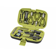 EXTOL Craft szerszámkészlet, 35db, 1/4" CV; 7 dugófej (5-11mm), áll.villáskulcs, fogók,órás csavarhúzók, imbuszkulcs,kés, mérőszalag