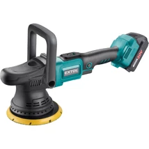 EXTOL INDUSTRIAL akkumlátoros excenteres polírozógép,  6 sebessg fokozat, 150mm, 20V, 1 db 2.0 ah akkuval és töltővel, Share20V termékcsalád