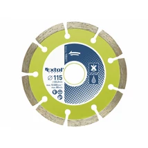 EXTOL craft vágókorong, vágótárcsa, Méter: 115mmx22,2mm, szegmenses ipari gyémánt, tégla, cserép száraz vágásra