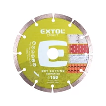 EXTOL craft vágókorong, vágótárcsa, Méter: 150mmx22,2mm, szegmenses ipari gyémánt, tégla, cserép száraz vágásra