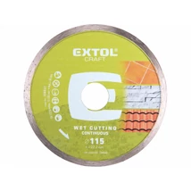 EXTOL craft vágókorong, vágótárcsa, Méter: 115mmx2,0x22,2mm, szegmenses ipari gyémánt, tégla, cserép vizes vágásra