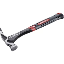 FORTUM palázó kalapács kovácsolt, mágneses; LOW-VIBE vibrációcsökkentő nyél, 680 g, két komponensű gumírozott/műanyag markolat