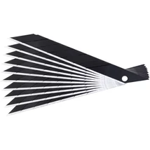 FORTUM pótpenge tapáta vágóhoz 10 db, fekete, tripla vágóéllel; 9×100×0,7mm, SK2 acél, HRC > 67, lézeres élezés