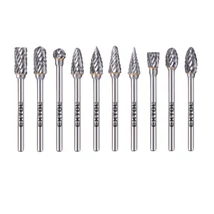 EXTOL industrial mini keményfém turbómaró (rotormaró) klt. 10 db, átmérő 6×13mm/szár 3mm, keresztfogazás