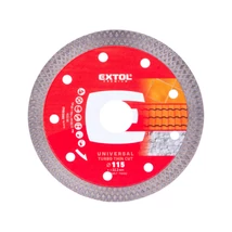 EXTOL premium vágókorong, vágótárcsa, Méret: 115mmx1,2mmx22,2mm, TURBO ipari gyémánt, beton, tégla, cserép, száraz, vizes vágásra