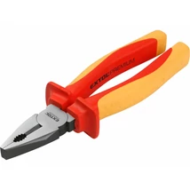 EXTOL premium kombinált fogó, egyetemes fogó, Hossza: 160mm, Anyaga: CV, 1000 V-ig szigetelve (VDE tanúsítvánnyal) dual piros-sárga markolat