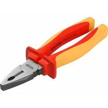 EXTOL premium kombinált fogó, egyetemes fogó, Hossza: 200mm, Anyaga: CV, 1000 V-ig szigetelve (VDE tanúsítvánnyal) dual piros-sárga markolat