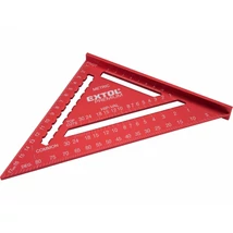 EXTOL premium asztalos derékszög, 180 mm, ALU, lézer gravírozott, mm beosztás, 0-90° ferde beosztás