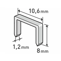 EXTOL premium tűzőgépkapocs profi (10,6×0,52×1,2mm) ; 8mm, 1000db