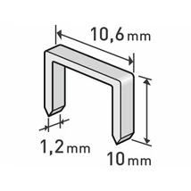 EXTOL premium tűzőgépkapocs profi (10,6×0,52×1,2mm) ; 10mm, 1000db