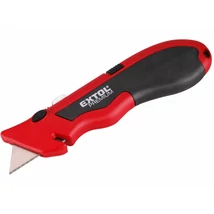 EXTOL premium PVC vágókés, tapétavágó kés, 5 db trapézpengével, gyorstöltős, pengetárolós, festett ALU ház, gumírozott, zsinórvágó penge: 9124,8855099