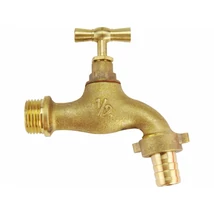 EXTOL premium kerti csap, kifolyócsap, 1/2" külső menettel, sárgaréz, tömlővéges, 1/2" tömlőhöz