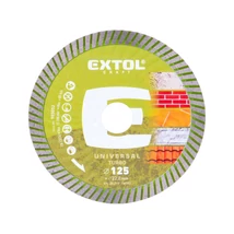 EXTOL craft vágókorong, vágótárcsa, Méret: 125mmx2,0mmx22,2mm, TURBO ipari gyémánt, beton, tégla, cserép, száraz vágásra