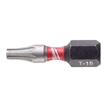 Milwaukee Shockwave 1/4" BIT, TX15 Torx, 25mm-es , 25db