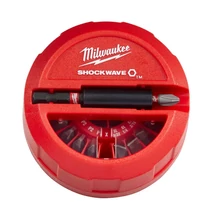 Milwaukee Shockwave 1/4" Bitkészlet, 14 db, PH PZ, TX,  lézerrel edzett