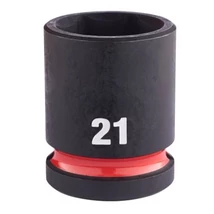 Milwaukee 1/2' négyszög Gépi dugókulcs 21mm, hatlapú, 38mm rövid