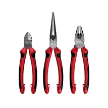 Milwaukee Fogó készlet 3 részes, kombinált fogó, hosszúcsőrű fogó és oldalvágó fogó,