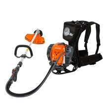 Oleo-mac BCF 540 benzinmotoros háti bozótvágó, fűkasza, intenzív munkára, 51.7cm3, 3,3Le, damilfej, fűvágó tárcsa, háti dupla heveder