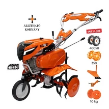 RURIS 7500 ACC4 Benzinmotoros kapálógép, rotációs kapa, 208cm3, 2x3 kapatag, 2+1 sebesség +gumikerék, +fémkerék, +szántóeke, +alkatrészcsatlakoztató