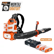 Ruris 1284E Power Alfa UP akkumulátoros háti lombfúvó, 2x20V,  2db 4.0Ah akkuval és töltővel 