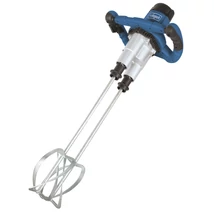 Scheppach PM 1800 D elektromos festék- és habarcskeverő 1800W, dupla szár, 2 sebesség, keverőszár tartozék