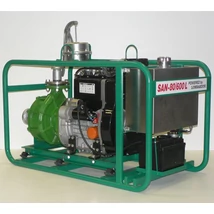 TRESZ SAN-80/600 öntözőszivattyú Lombardini 2 hengeres dizel, szívó 3 col, nyomó 2 col, 8.0 bar, 600 liter/perc