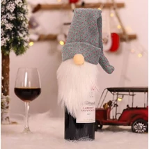 Karácsonyi italos üveg dekoráció 3D manó