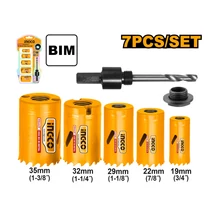 INGCO Bimetal Körkivágó készlet 7 részes 19-35 mm