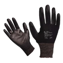 EXTOL Kötött kesztyű fekete nylon, XXL-es méret, 11` poliuretánba mártott teny. és ujjhegy., gumírozott mandzsetta  (darabáras, de csak tizenkettesével rendelhető)