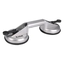 EXTOL premium üvegemelő (vákuumos üvegfogó tappancs), kétfejes, max. 100kg teherbírás, átmérő: 118mm, ALU ötvözet