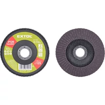 lamellás csiszoló acél, Alu, műa. és fa munkadarabok csiszolására, 125×22mm; P120, kúpos, max.:12.200 ford./perc,EN13743