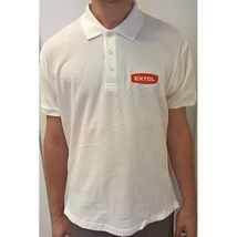 galléros póló, EXTOL, fehér,  L méret