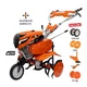 RURIS 7500 ACC4 Benzinmotoros kapálógép, rotációs kapa, 208cm3, 2x3 kapatag, 2+1 sebesség +gumikerék, +fémkerék, +szántóeke, +alkatrészcsatlakoztató